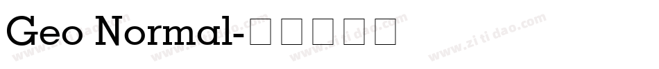 Geo Normal字体转换